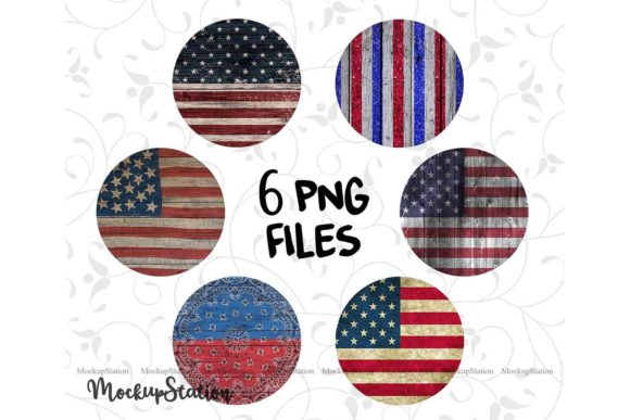 Download USA Flag Circle Wood Background Bundle - Flag Collection