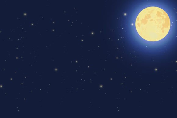 Download Full Moon on the Starry Night Background - Premium Resources