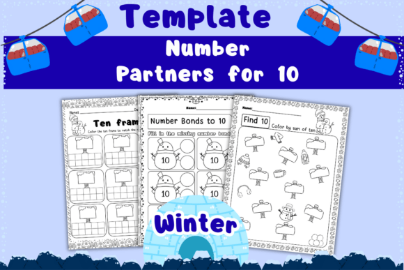 Download Winter Template Number Partners for 10 - Winter template Collection