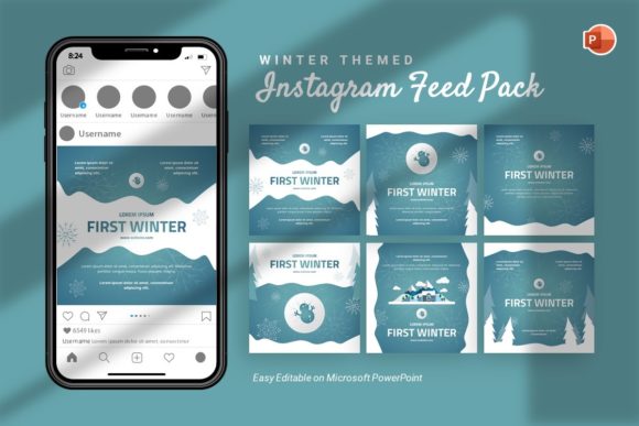 Download Instagram Feed - Winter Template - Winter template Collection