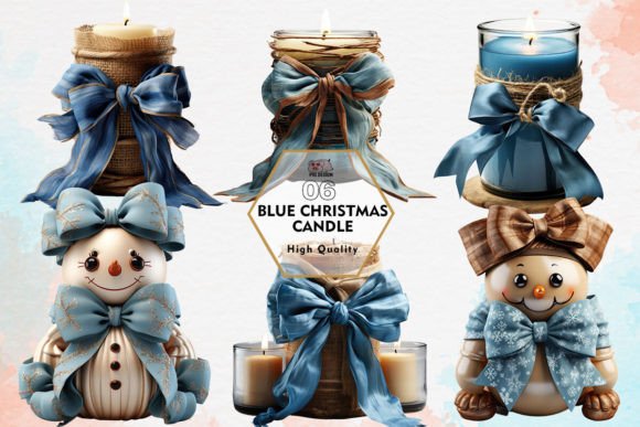 Download Blue Christmas Candle Clipart PNG - Candle clipart Collection