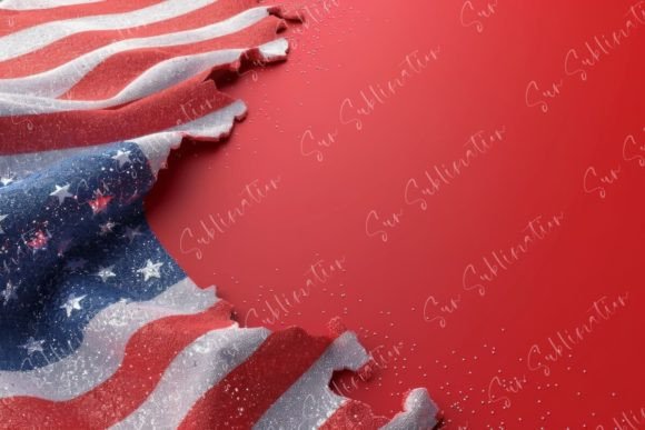 Download USA Flag Fragment and Red Background - Flag Collection