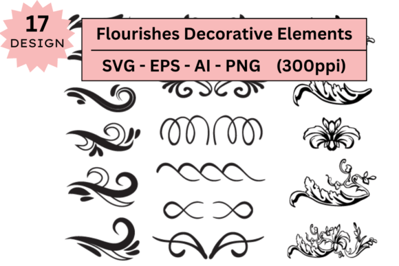 Download Flourishes Decorative Elements  Bundle - Elements Collection