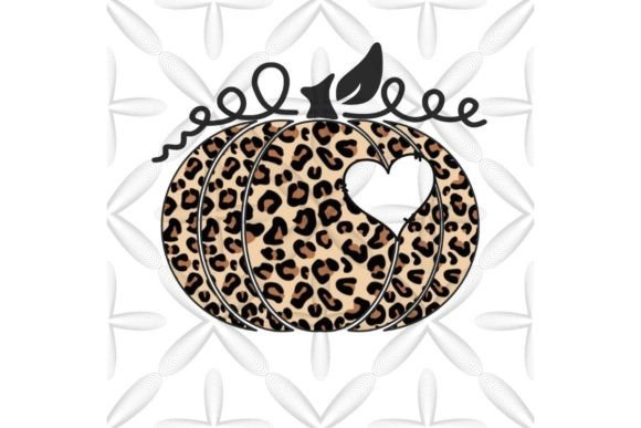 Download Leopard Pumpkin with Heart Fall PNG - Heart fall png Collection