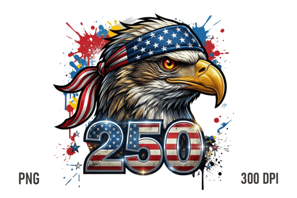 Download Patriotic Eagle 250 USA Flag PNG Design - Flag Collection